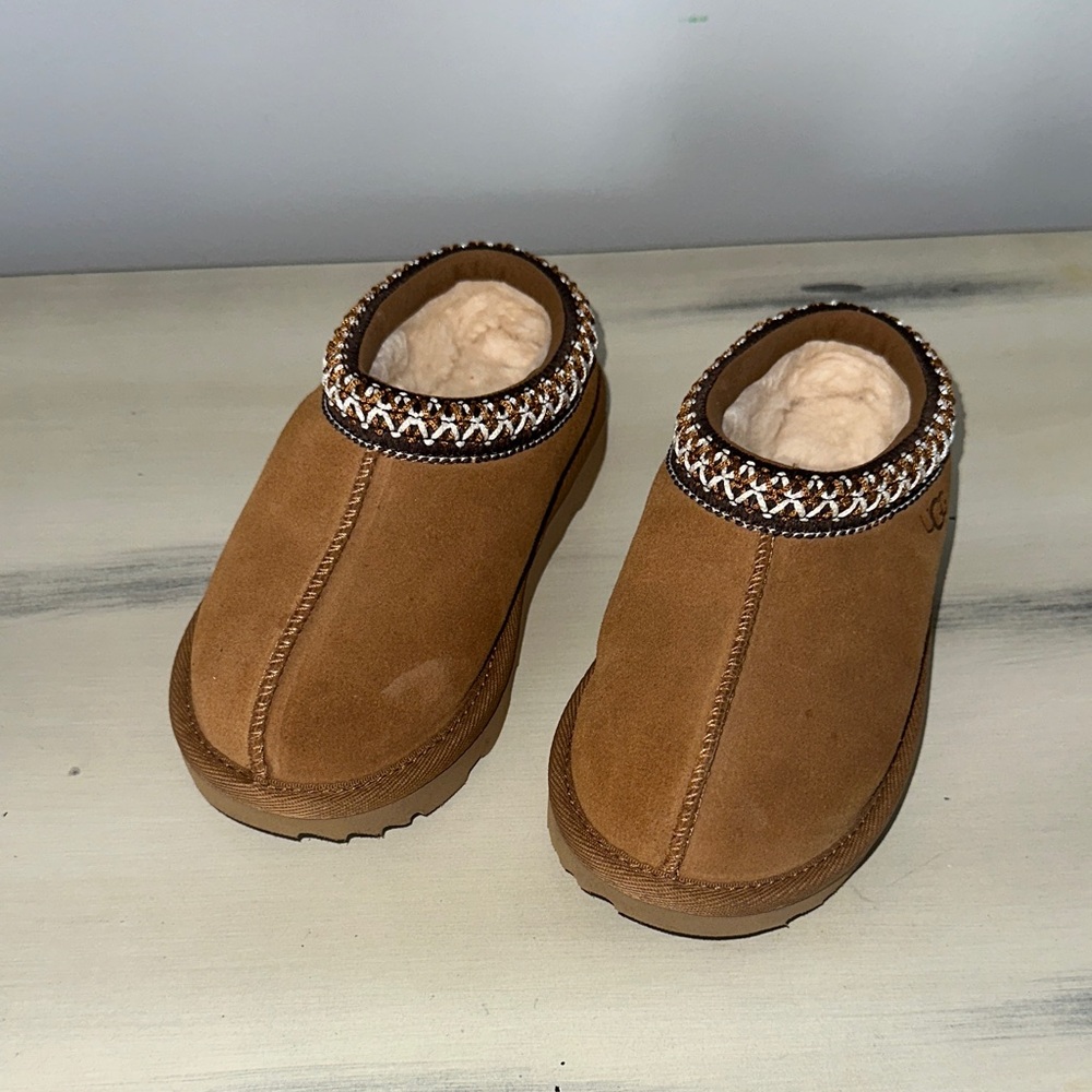 Cozy Tan Kids Slippers
